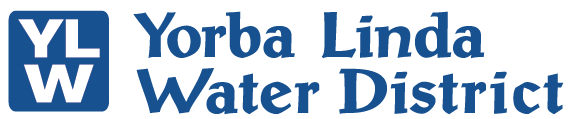 Blue Logo White Blue Rectangular Yorba Linda Water District Logo and Word Mark