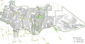 Map of 2021 Sewer CIPP Rehabilitation with ne CIPP