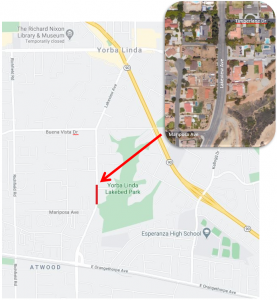 map pointing to the location of the Lakeview Sewer Extension location on Lakeview Ave