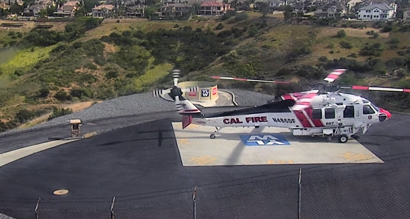 CAL FIRE Helicopter at Wells Fargo Heli-Hydrant CAL FIRE Helicopter at Wells Fargo Heli-Hydrant